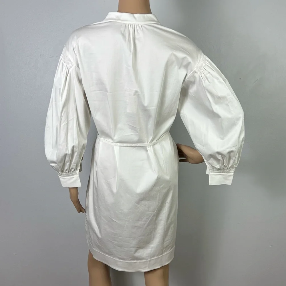NEW REBECCA TAYLOR REVOLVE WHITE MINI SHIRT DRESS - Picture 7 of 9